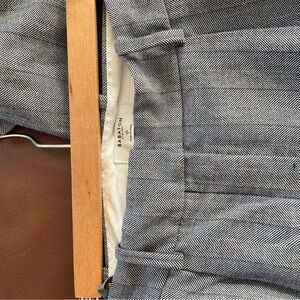 Babaton Gray, blue and White Herringbone trousers